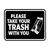 Signs ByLITA Classic Framed Please Take Your Trash With You Wall or Door Sign