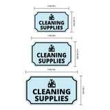 Notched Standard Cleaning Supplies Wall or Door Sign | Facilities and Rooms Sign