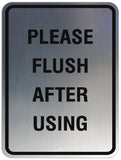Signs ByLITA Portrait Round Please Flush After Use Sign - Laser-Engraved Lettering | Durable ABS Plastic | Vibrant Colors | Powerful Foam Tape