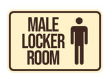 Classic Framed Male Locker Room Wall or Door Sign