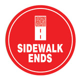 Circle Plus Sidewalk Ends Wall or Door Sign | Easy Installation | Business & Studio Signage
