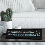 Uniquely Wonderful Embracing Our Differences Acrylic Desk Sign (2x8") | Classroom Special Needs Support