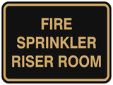Signs ByLITA Classic Framed FIRE SPRINKLER RISER ROOM Door or Wall Sign Durable Plastic | Easy Installation | Elegant Design