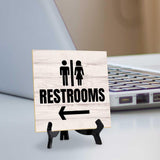 General Office Notices & Business Table Signs | 5"x 5" Square Table Signs With Acrylic Easels