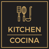 Signs ByLITA Square Kitchen Door or Wall Sign | Spanish Bilingual Business And Office Signs