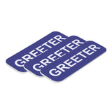 Greeter 1 x 3" Name Tag, (3 Pack)