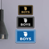 Signs ByLITA Classic Framed Boys Vintage Bathroom Wall or Door Sign