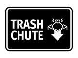 Classic Framed Trash Chute Wall or Door Sign