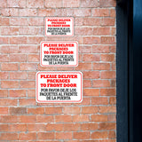 Classic Framed Plus Please Deliver Packages To Front Door/ Por favor deje los paquetes al frente de la puerta Door or Wall Sign | Business & Warehouse Signage