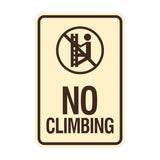 Signs ByLITA Portrait Round No Climbing Wall or Door Sign