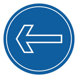 Signs ByLITA Circle Directional Arrow Left Graphic Door or Wall Sign | Easy Installation | Durable Construction | Promote Health And Safety | Caution Warning Sign for Home, Business and Office Spaces