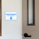 Classic Framed Plus Exam Room – Doctor On-Duty Door or Wall Sign | Hygiene and Safety Signage