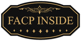 Signs ByLITA Victorian FACP Inside Wall or Door Sign - Easy Installation | Durable Wall or Door