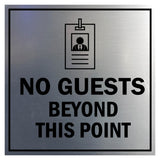 Signs ByLITA Square No Guests Beyond this Point Graphic Wall or Door Sign