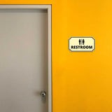 Notched Standard Restroom Wall or Door Sign | Warning/Safety/Reception