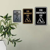 Signs ByLITA Portrait Round For Emergency Use Wall or Door Sign