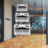 Classic Framed Plus Patriotic Security: Backed by the Founding Fathers and a Glock Door or Wall Sign | 2nd Amendment Protection