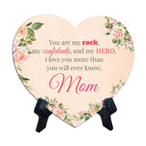 Mother Appreciation Home Decoration Heart Table Sign with Acrylic Stand (6" x 5")