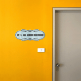 Designer Plus All Gender Restroom Wall or Door Sign Easy Installation | Business & Public Bathroom Signs