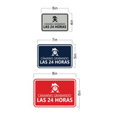 Signs ByLITA Classic Framed Cámaras Grabando las 24 horas Security Wall or Door Sign