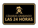 Signs ByLITA Classic Framed Cámaras Grabando las 24 horas Security Wall or Door Sign