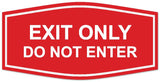 Signs ByLITA Fancy Exit Only Do Not Enter Sign | Legible Lettering | Easy No-Tool Installation | Powerful Foam Tape