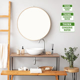 Classic Framed Plus Think Conserve Water Door or Wall Sign | Public Eco-Friendly Signage