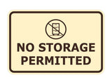 Signs ByLITA Classic Framed, No Storage Permitted Wall or Door Sign