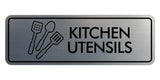 Signs ByLITA Standard Kitchen Utensils Door or Wall Sign Easy Installation | Durable Construction | Kitchen Essentials | Hygiene | AirBnB Signs