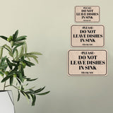 Classic Framed Plus Please Do Not Leave Dishes In Sink Thank You Door or Wall Sign | Public Notice Signs