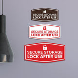 Signs ByLITA Fancy Secure Storage Lock After Use Sign | Easy Installation | Elegant Design Wall or Door Sign