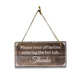 Business Office and Home Signs | Rustic Oak Wood 5 x 10" Hanging Signs