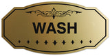 Signs ByLITA Victorian Wash Wall or Door Sign - Laser-Engraved Lettering | Durable ABS Plastic | Vibrant Colors | Powerful Foam Tape