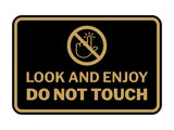 Signs ByLITA Classic Framed Look and Enjoy Do Not Touch Wall or Door Sign