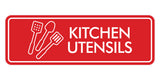 Signs ByLITA Standard Kitchen Utensils Door or Wall Sign Easy Installation | Durable Construction | Kitchen Essentials | Hygiene | AirBnB Signs