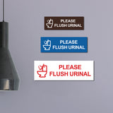 Basic Please Flush Urinal Wall or Door Sign