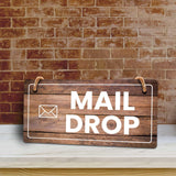 Business Signs | Rustic Oak Wood 5 x 10" Hanging Signs