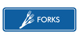 Signs ByLITA Standard Forks Door or Wall Sign Easy Installation | Durable Construction | Kitchen Essentials | Hygiene | AirBnB Signs