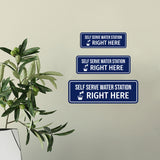 Standard Plus Self Serve Water Station Right Here Wall or Door Sign | Public Spaces Signage
