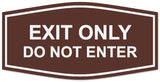 Signs ByLITA Fancy Exit Only Do Not Enter Sign | Legible Lettering | Easy No-Tool Installation | Powerful Foam Tape