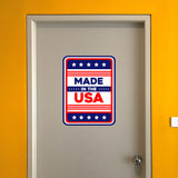 Portrait Round Plus Made In The USA Door or Wall Sign | Easy Installation | Patriotic Stars and Stripes USA Pride Sign