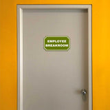 Notched Standard Employee Breakroom Wall or Door Sign | Facilities and Rooms Sign