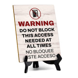 Customer Notification Bilingual Table Signs with Acrylic Stand (6x8“)