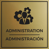 Signs ByLITA Square Administration Wall or Door Sign | Spanish Bilingual Business and Office Signs
