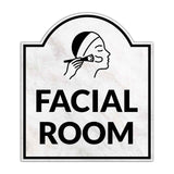 Facial Room' Headstone ? Wall/Door Restroom & Hygiene Sign