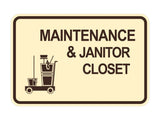Signs ByLITA Classic Framed Maintenance & Janitor Closet Wall or Door Sign