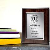Top Producer of the Year Customizable Award Plaque | Easel Mount Option | Achievement and Recognition Personalizable Plaques