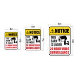 Portrait Round Plus Notice This Barn Is Under 24 Hour Video Surveillance Wall or Door Sign | Farm/Barn Warning Signage