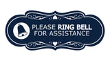 Designer Please Ring Bell for Assistance (Classic Bell) Wall or Door Sign