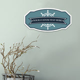Victorian Custom plus Boat (Blue/Grey) Door or Wall Sign | Easy Installation | Family & Business Signage